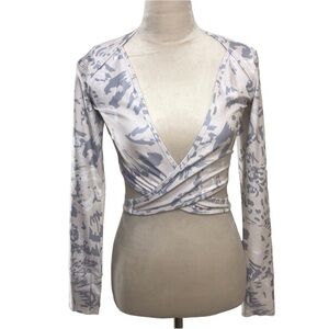 Silverwind Living Sustainably Wrap Long Sleeve Crop Top Size XS NEW